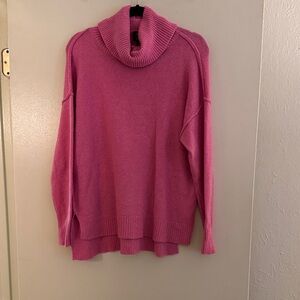 Becca Tilley x Bar III Women's Pink Turtleneck Sweater